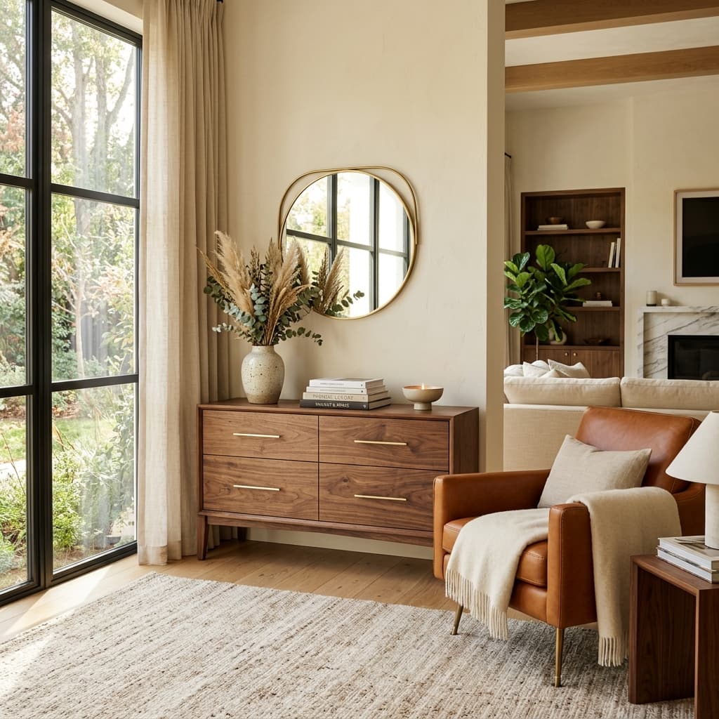 Beautifully crafted bespoke wooden interior by Wudora Living — showcasing custom cabinetry, warm wood tones, and elegant design